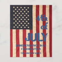 BUDGET - Amerikanische Fahne 4. JULI-Party Einladu