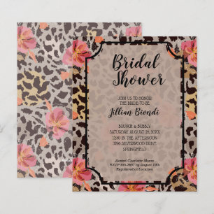 Budget Animal Print Floral Brautparty lädt ein