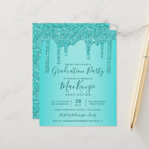 BUDGET Aqua Aquamarin Glitzer Tropfen Graduierungs