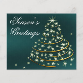 Budget Aqua Gold Weihnachtsbaum Weihnachtskarte