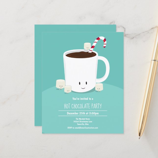 Budget Aquamarine Hot Chocolate Weihnachtsfeiertag (Vorderseite/Rückseite Beispiel)