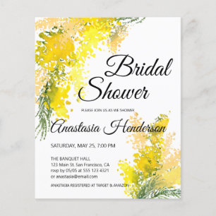 Budget Aquarell Bridal Dusche Einladung