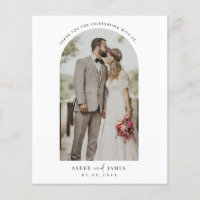 Budget Arch Frame Wedding Foto Danke Karte