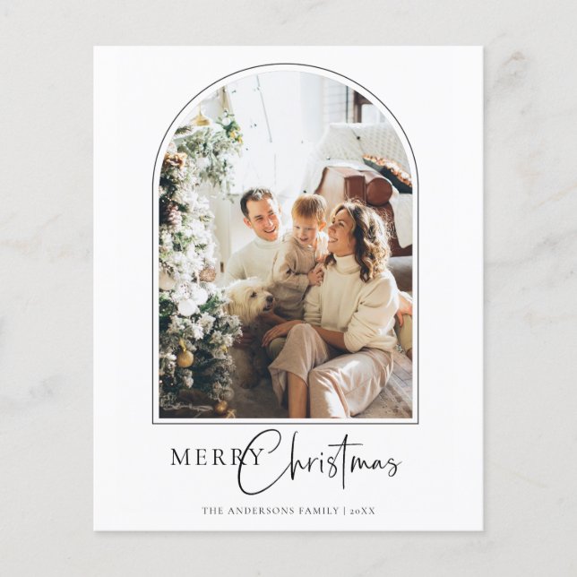 Budget Arch Frohe Weihnachtsgrüße Karte (Vorne)