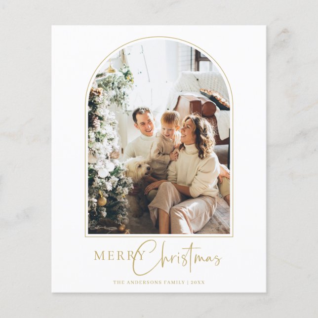 Budget Arch Frohe Weihnachtsgrüße Karte (Vorne)