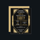 Budget Art Deco 30. Geburtstag Gold Black Einladun<br><div class="desc">Eine günstige BUDGET-Alternative für eine kleinere Größe von 4, 5 x 5, 6 Zoll, die ein Gewicht von 110 lbs hat, die ähnlich dick ist wie eine Postkarte (sie ist jedoch nicht als Postkarte geeignet). BITTE BEACHTEN SIE, DASS ES EINE Einladung pro Blatt gibt. Budget Art Deco 30. Geburtstag Gold...</div>