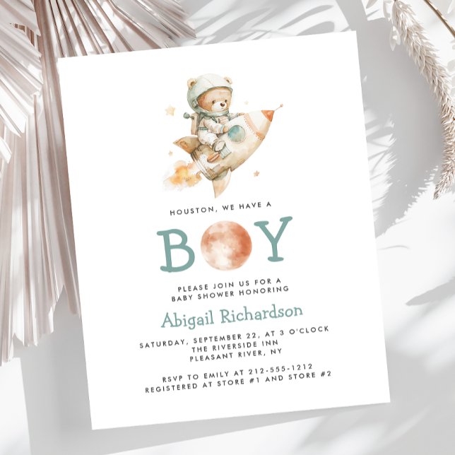 Budget Astronaut Teddy Bear Boy Baby Shower (Von Creator hochgeladen)