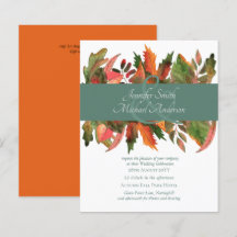 BUDGET Automne Feuilles d'automne Mariage Invite
