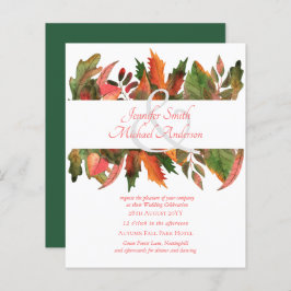 BUDGET Automne Feuilles d'automne Mariage Invite