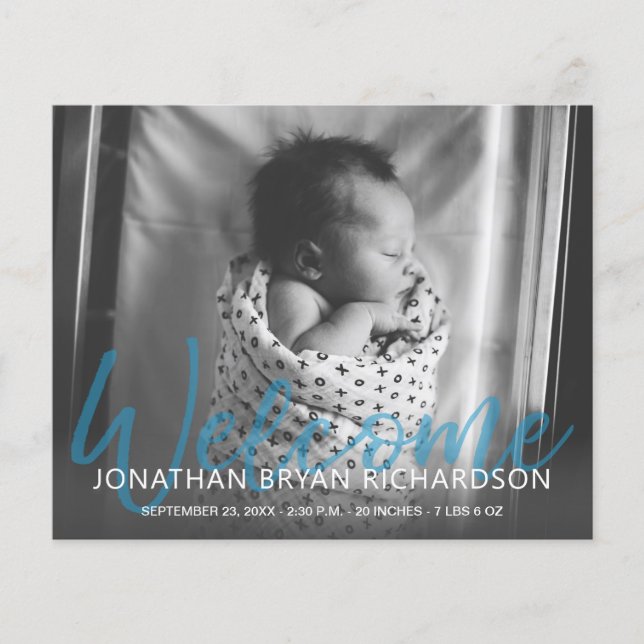 Budget B&W Blue Mul Foto Birit Announce Flyer (Vorne)