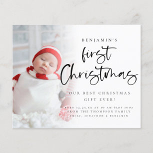 Budget Baby 1. Weihnachtsgeburt Ankündigung