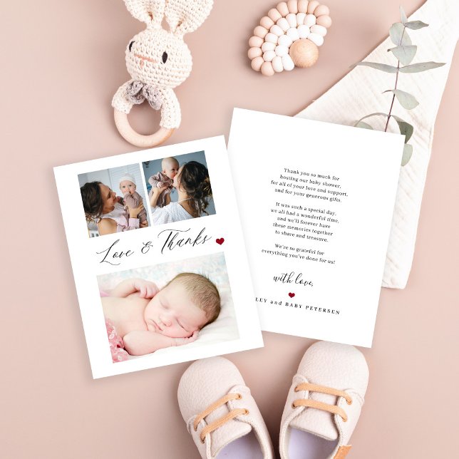 Budget Baby 3 Foto Collage danke Karte (Von Creator hochgeladen)