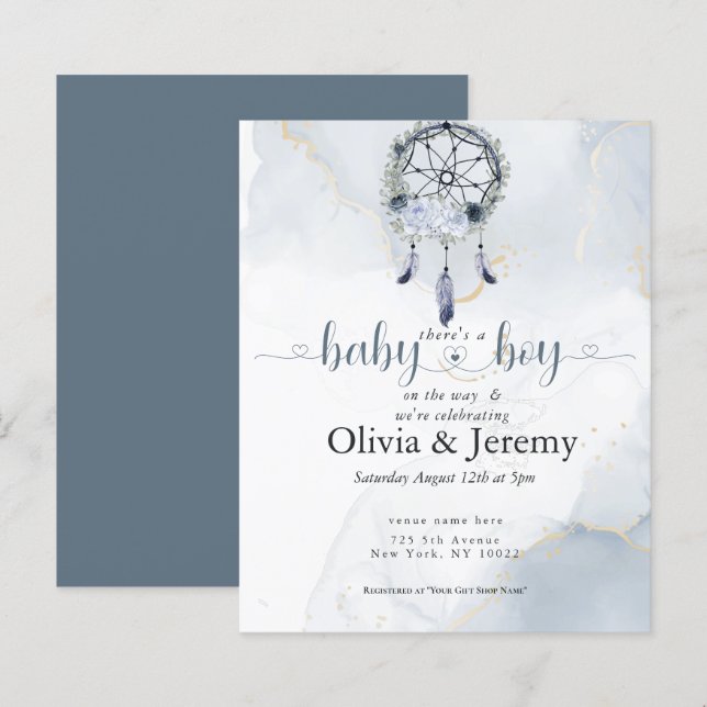 Budget Baby Boy on Way Dusty Blue DreamCatcher (Vorne/Hinten)