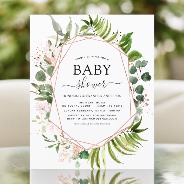 Budget Baby Dusche Eukalyptus Botanical Geometric (Von Creator hochgeladen)