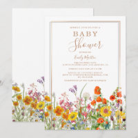 Budget Baby Dusche farbenfrohe Country Wild Blume