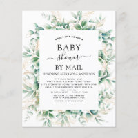 Budget Baby Dusche von Mail Eucalyptus Geometric