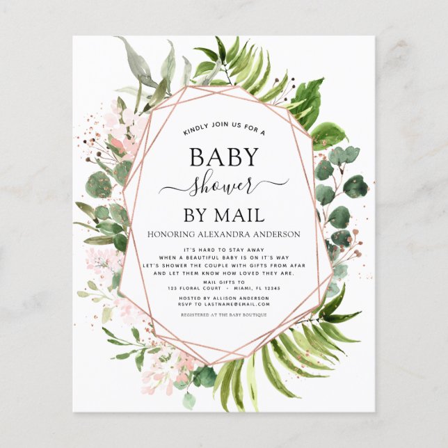Budget Baby Dusche von Mail Greeneration Einladung Flyer (Vorne)
