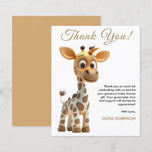 Budget Baby Giraffe Baby Dusche Danke Karte