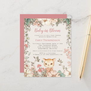 Budget Baby in Bloom Cat Girl Babydusche einladen
