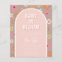Budget Baby in Bloom Girl Babydusche Einladung