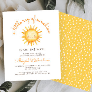 Budget Baby Shower Einladung 'Kleiner Sonnenschein