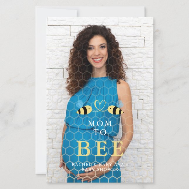 Budget Baby Shower Mama zu Bienenangebot Foto (Vorderseite)