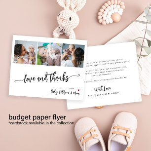 Budget Babydusche 3 Fotos danke Karte