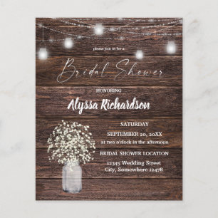 Budget Baby's Breath & Lichterkette Brautdusche Flyer