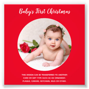 Budget Babys Erste Weihnachtsvorlage lädt ein Fotodruck
