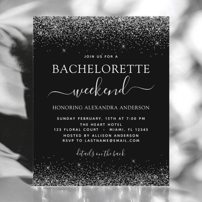 Budget Bachelorette Weekend Silver Glitzer Party (Von Creator hochgeladen)