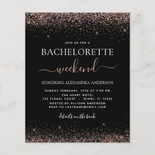Budget Bachelorette Wochenende Rosa Rose Gold Glit