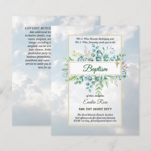 Budget BAPTISM Baptiser la verdure Feuilles Invita