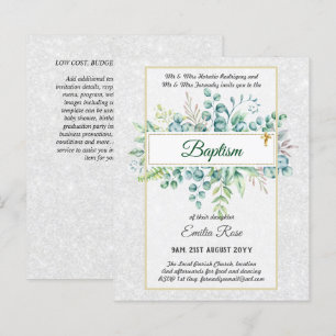 Budget BAPTISM Baptiser la verdure Feuilles Invita