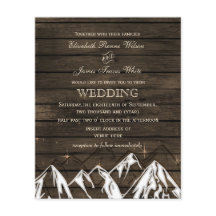 Budget Barnholz Berge Hochzeit Einladung