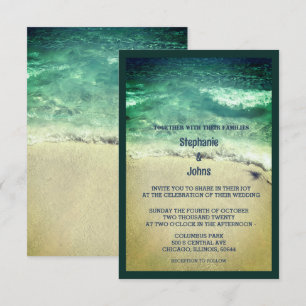 Budget Beach Aquamarin Türkis Grün Künstlerisch Ho Einladung