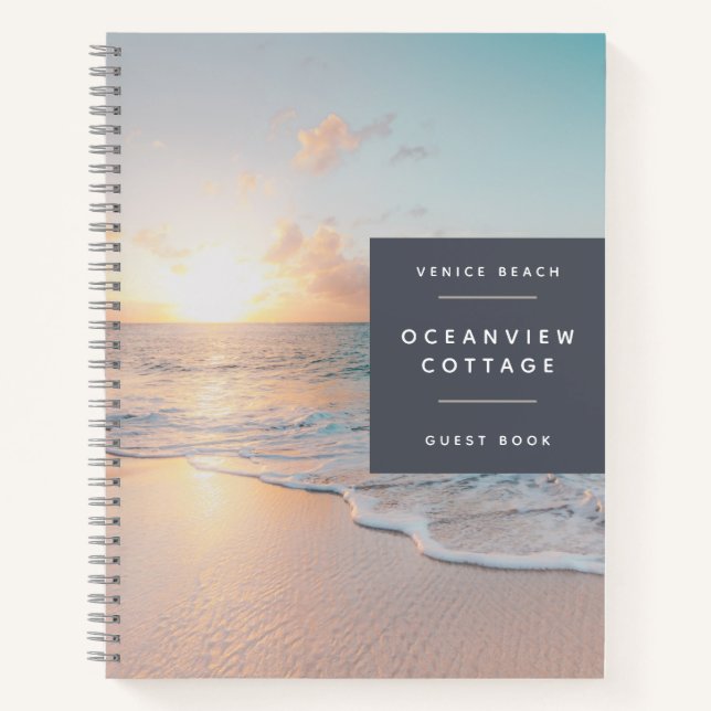 BUDGET Beach House Vacation Foto Gästebommentare Notizbuch (Vorderseite)