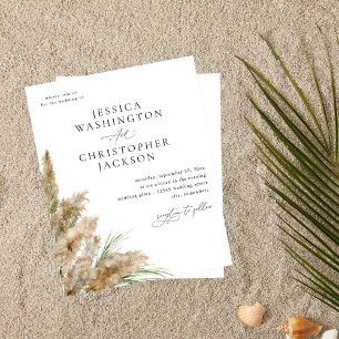 Budget Beachy Boho Pampas Grass Wedding