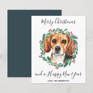 Budget Beagle Chien Joyeux Noël Carte de vacances