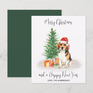 Budget Beagle Dog Santa Festive Frohe Weihnachten