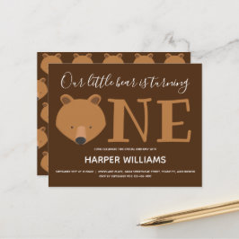 Budget Bear One Baby Einladung zum Geburtstag
