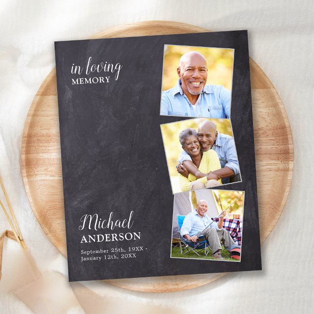 Budget Beerdigung 3 Foto Beileid Danke Karte (Von Creator hochgeladen)