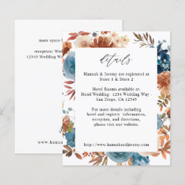 Budget Beige & Dusty Blue Floral Details