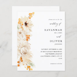 Budget Beige & Orange Blumenhochzeit