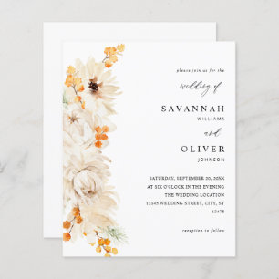 Budget Beige & Orange Blumenhochzeit