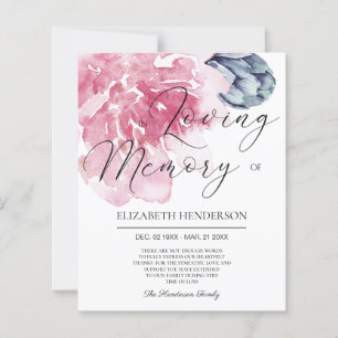 BUDGET Beileid Danke Karte. Papierblatt