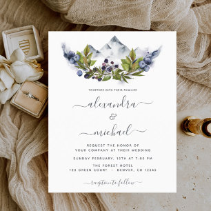 Budget Berg Rustikale Wasserfarbenwelt Hochzeit