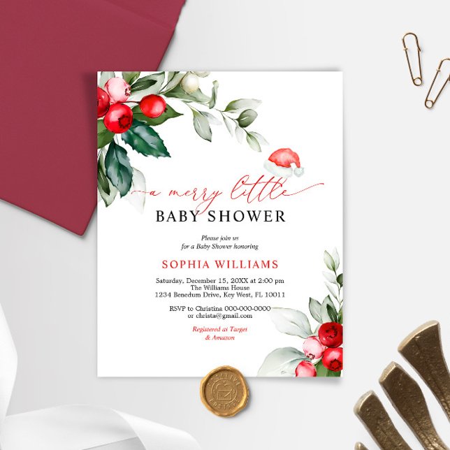 Budget Berry eine lustige kleine Babydusche Einlad (Von Creator hochgeladen)
