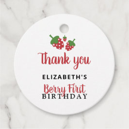 Budget Berry First Birthday Niedlich Strawberry Gi Geschenkanhänger