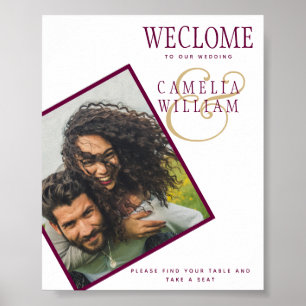 BUDGET Berry Gold Mariage PHOTO Affiche de bienven