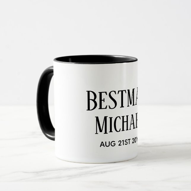 BUDGET Bestman Trauzeuge GIFTS Classic Black Tasse (Vorderseite Links)